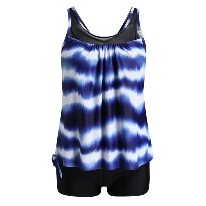 Zig Zag Pattern Mesh Tankinis - Image 5