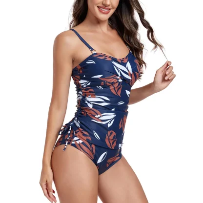 Sexy Drawstring Printed Tankini - Image 5