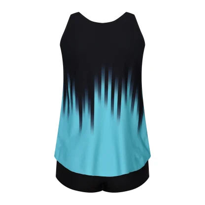 Round Neck Casual Tankini - Image 4