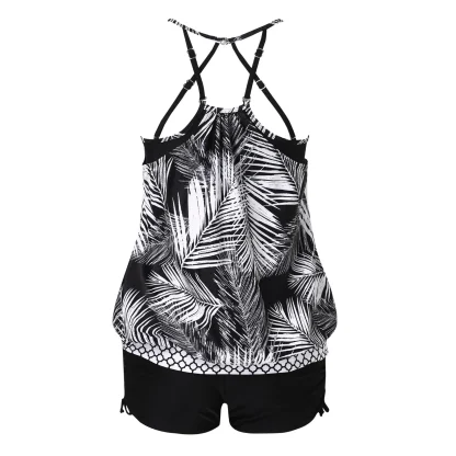 Strappy Spaghetti Strap Tankini - Image 5