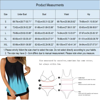 Round Neck Casual Tankini - Image 6