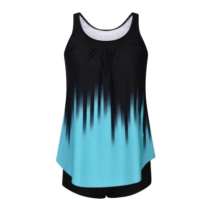 Round Neck Casual Tankini - Image 3